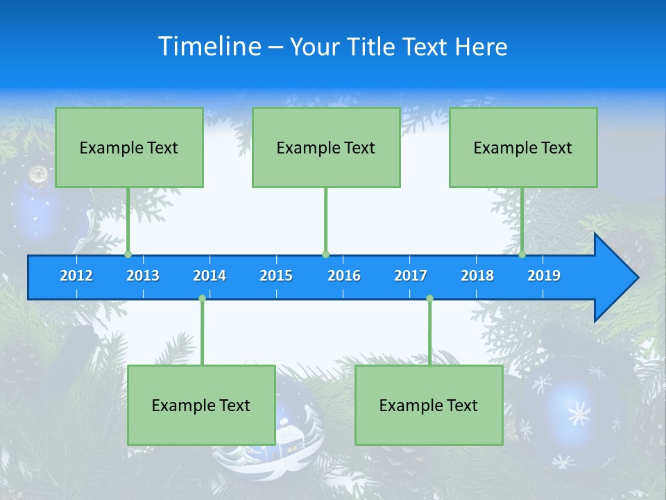 December Framing Gold PowerPoint Template