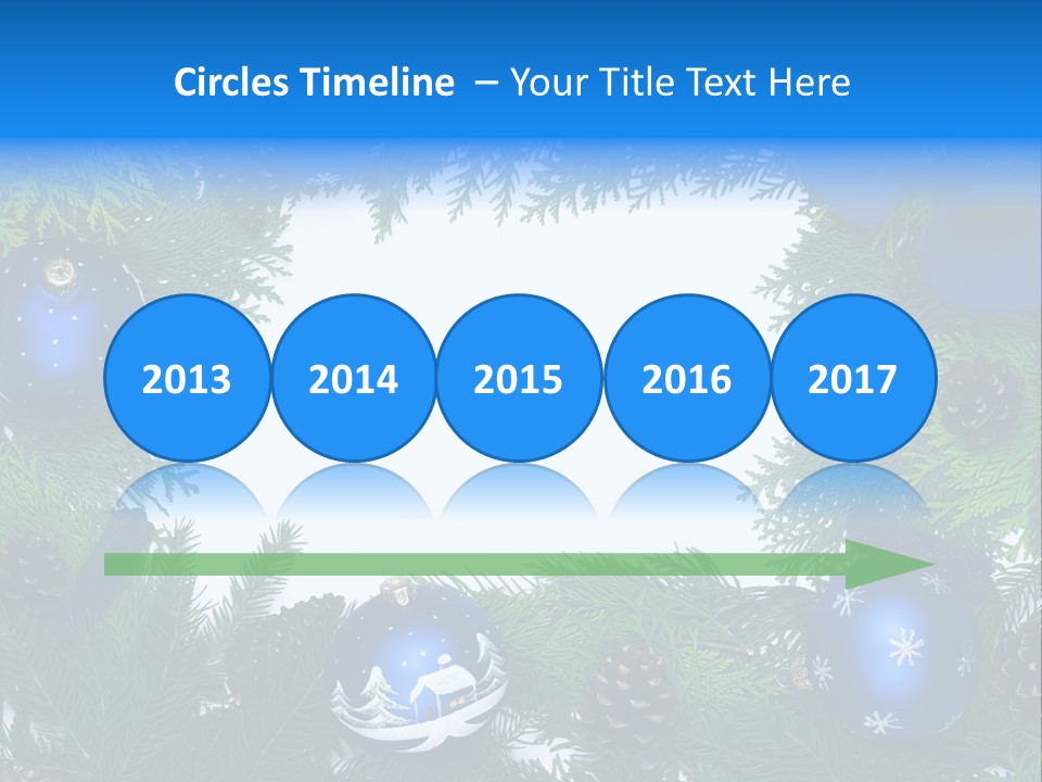 December Framing Gold PowerPoint Template