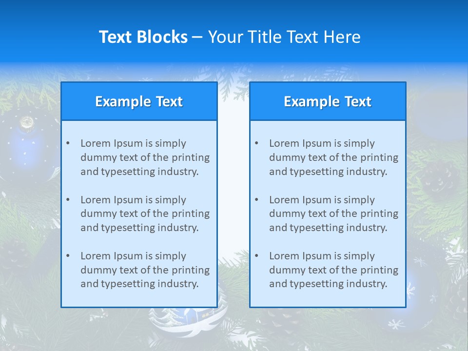 December Framing Gold PowerPoint Template