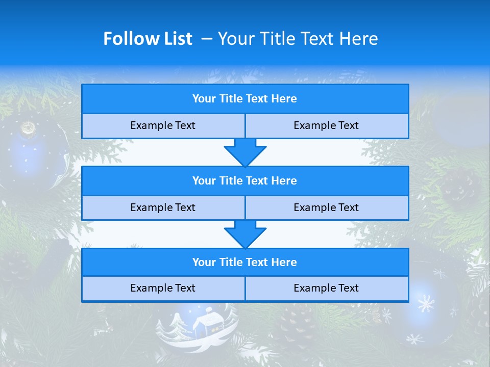 December Framing Gold PowerPoint Template