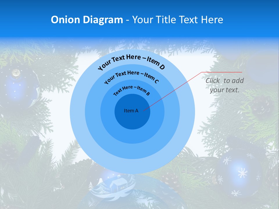 December Framing Gold PowerPoint Template