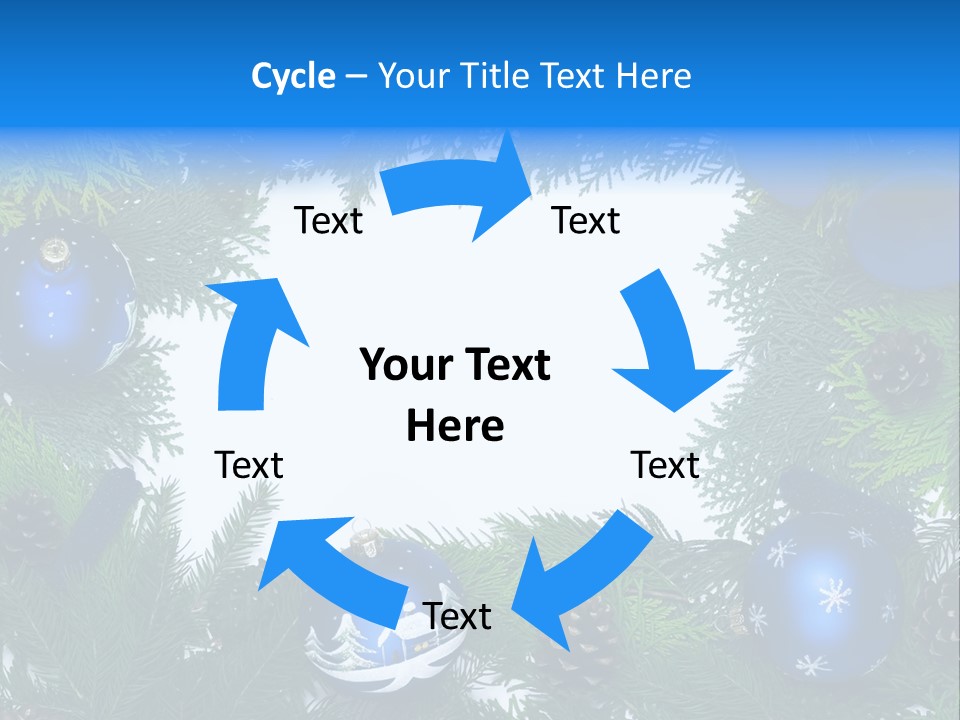 December Framing Gold PowerPoint Template