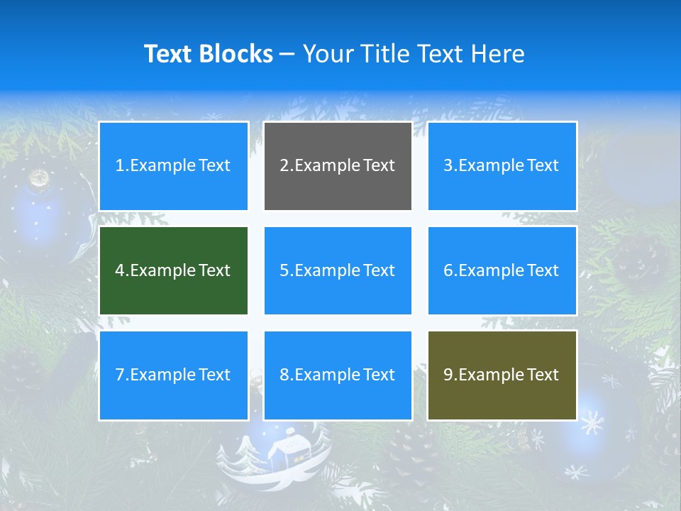 December Framing Gold PowerPoint Template