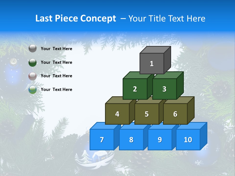December Framing Gold PowerPoint Template