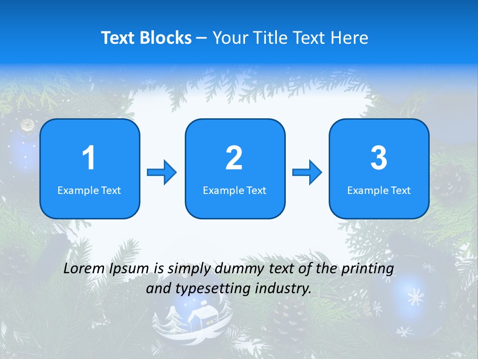 December Framing Gold PowerPoint Template