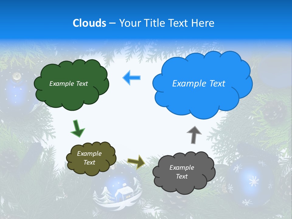 December Framing Gold PowerPoint Template
