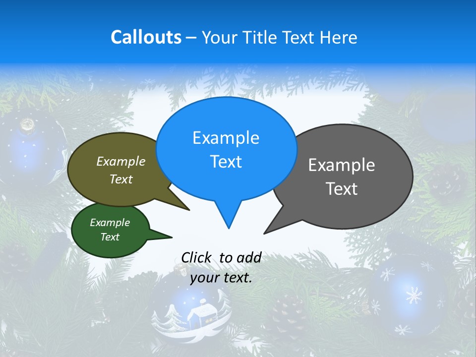 December Framing Gold PowerPoint Template