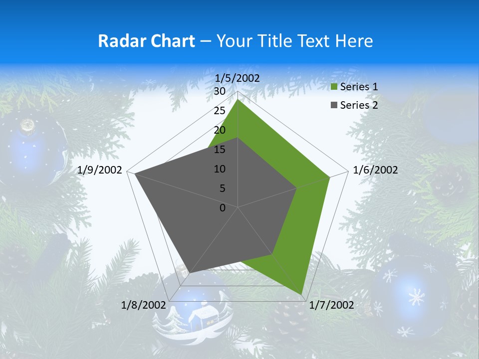 December Framing Gold PowerPoint Template