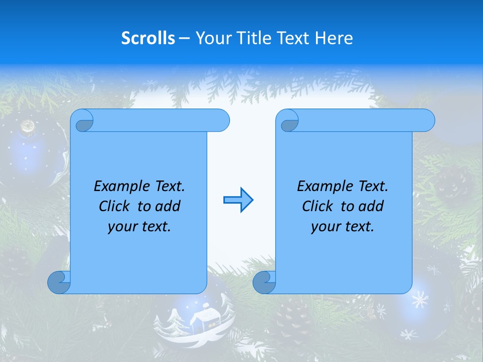 December Framing Gold PowerPoint Template