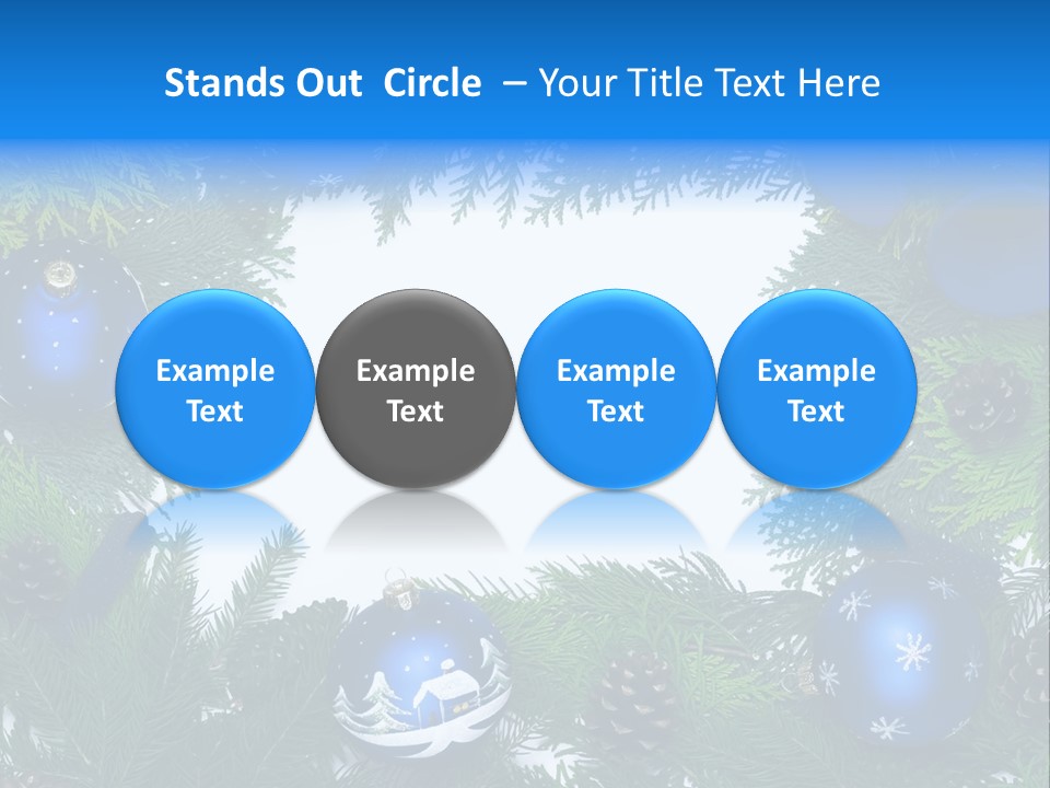 December Framing Gold PowerPoint Template