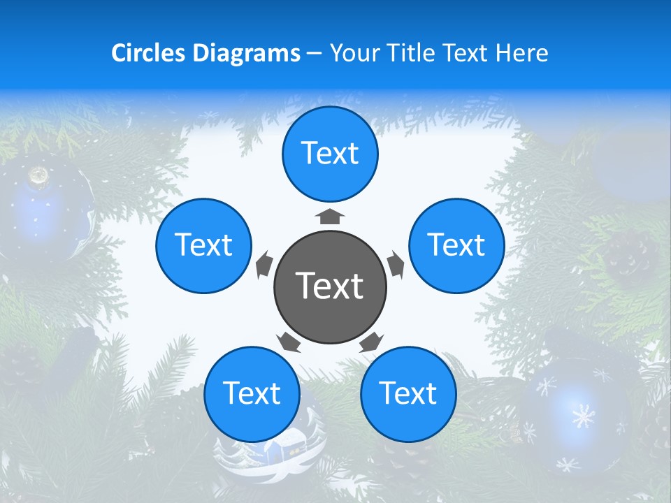 December Framing Gold PowerPoint Template
