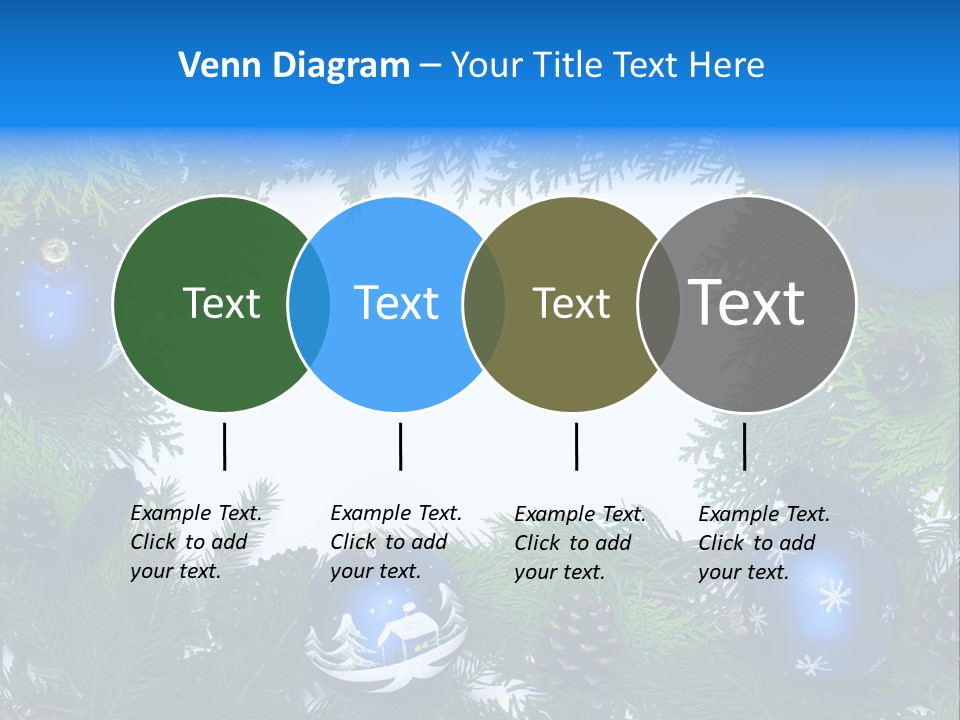 December Framing Gold PowerPoint Template