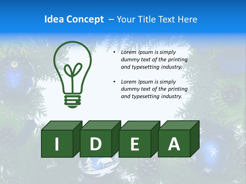 December Framing Gold PowerPoint Template