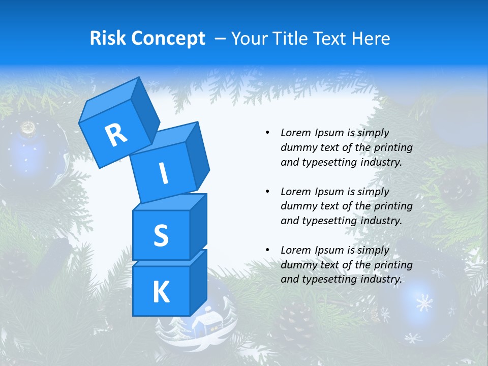 December Framing Gold PowerPoint Template