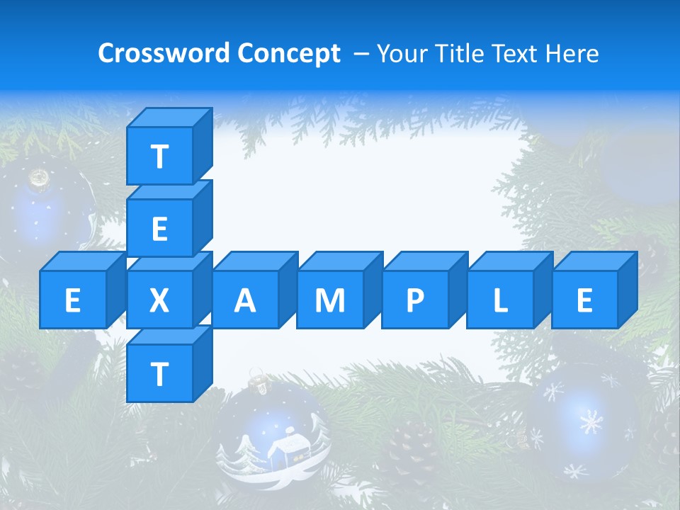 December Framing Gold PowerPoint Template
