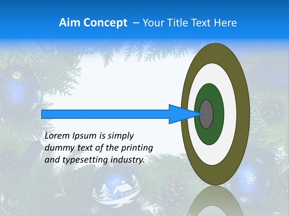 December Framing Gold PowerPoint Template