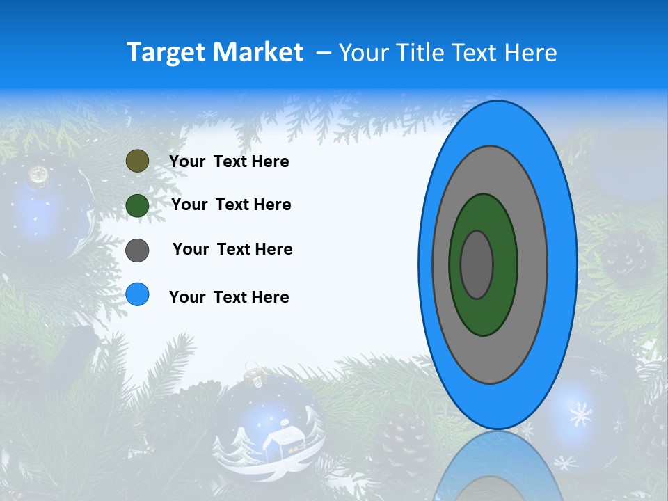 December Framing Gold PowerPoint Template