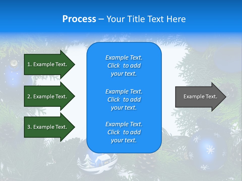 December Framing Gold PowerPoint Template