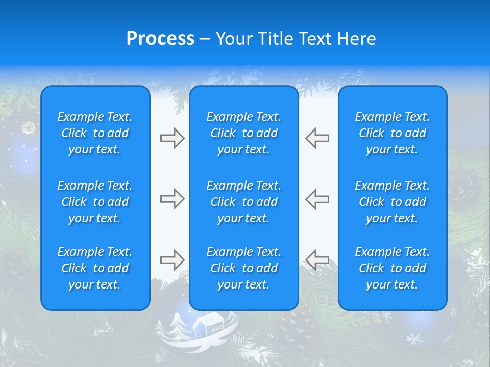 December Framing Gold PowerPoint Template