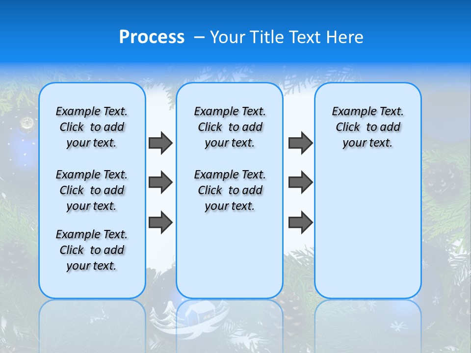 December Framing Gold PowerPoint Template