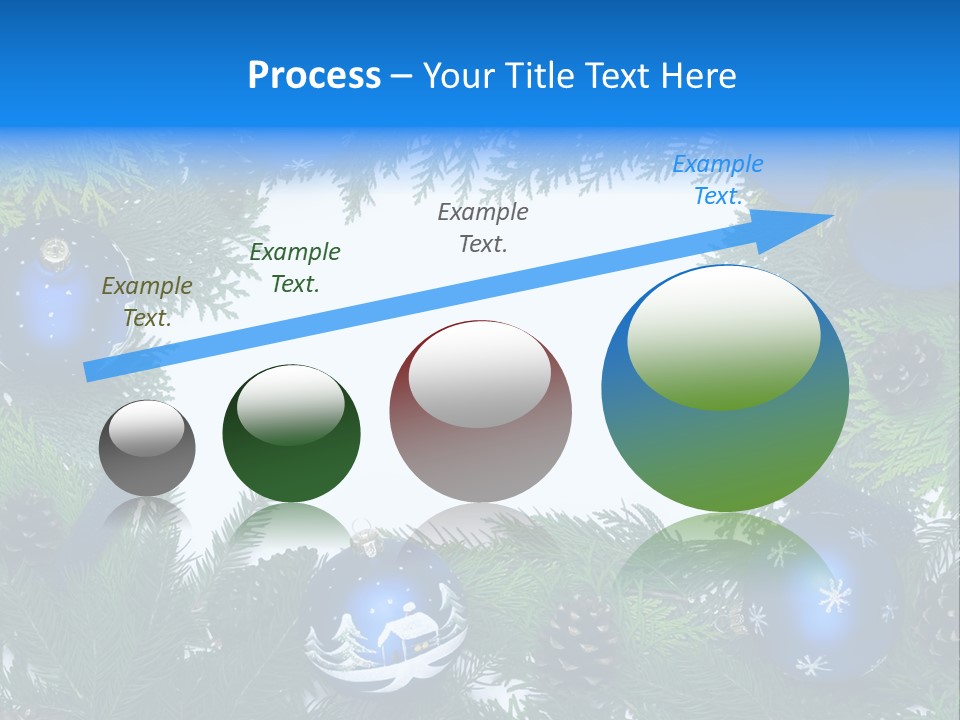 December Framing Gold PowerPoint Template