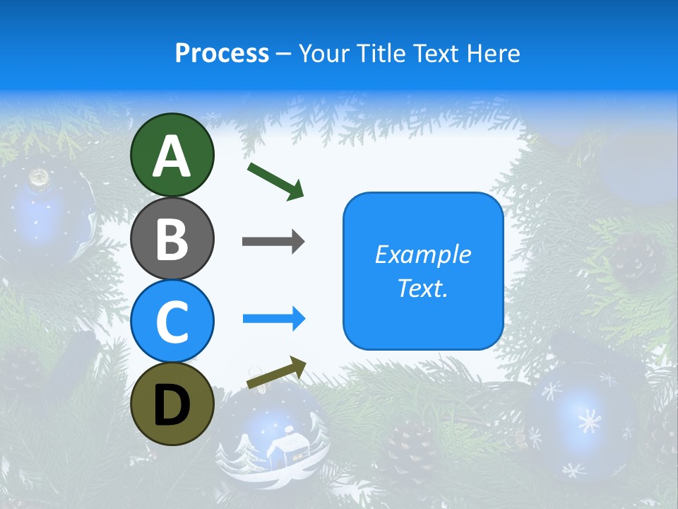 December Framing Gold PowerPoint Template
