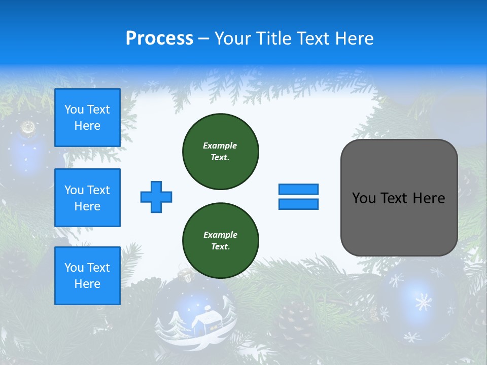 December Framing Gold PowerPoint Template