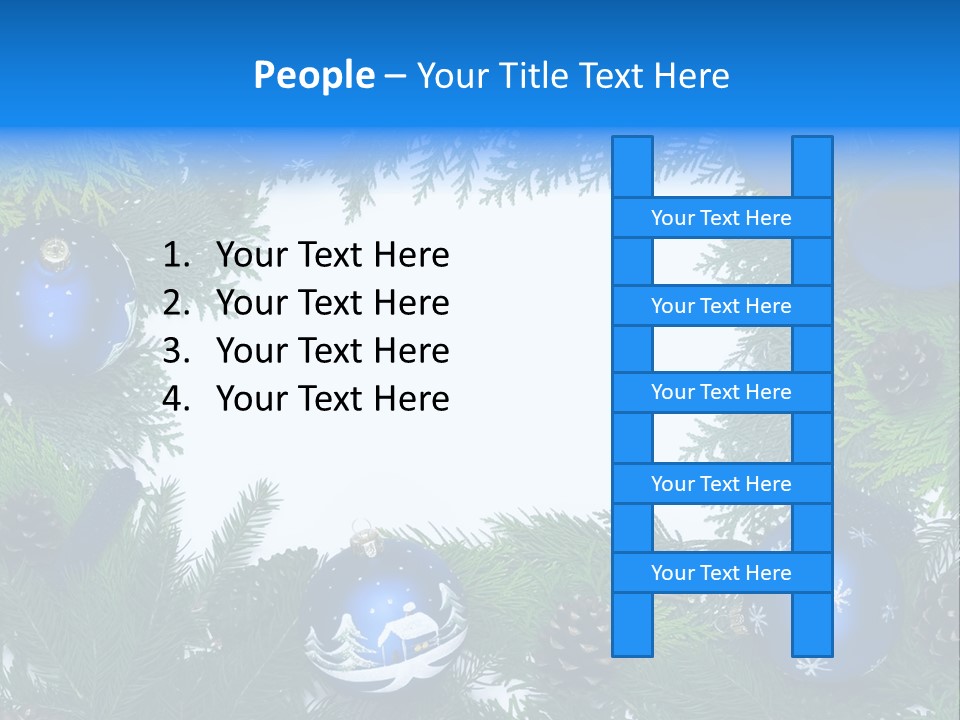 December Framing Gold PowerPoint Template