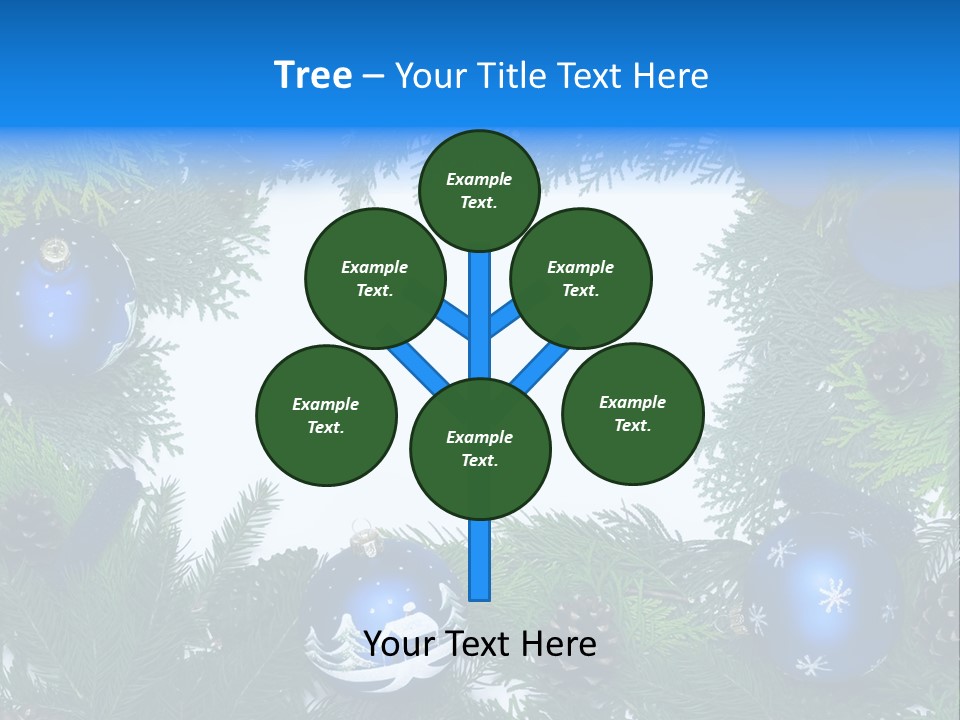 December Framing Gold PowerPoint Template