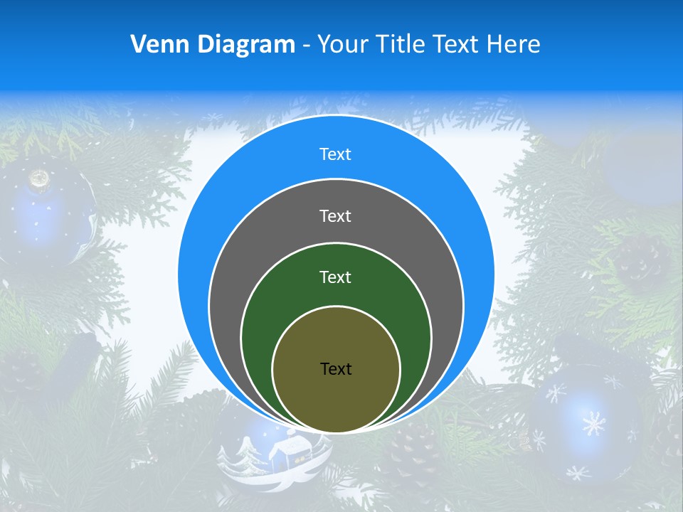 December Framing Gold PowerPoint Template