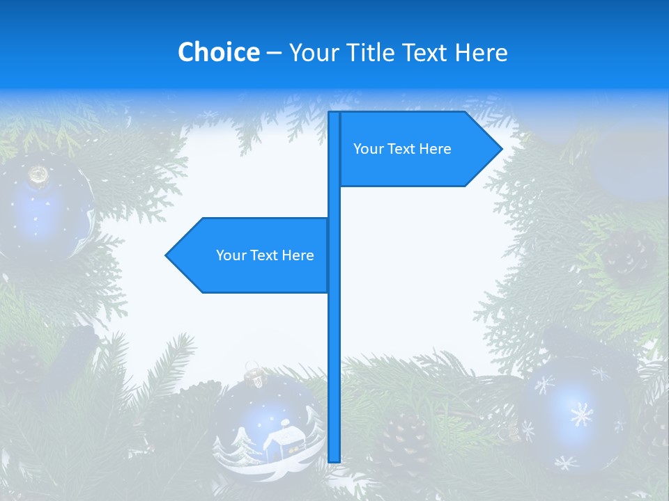 December Framing Gold PowerPoint Template