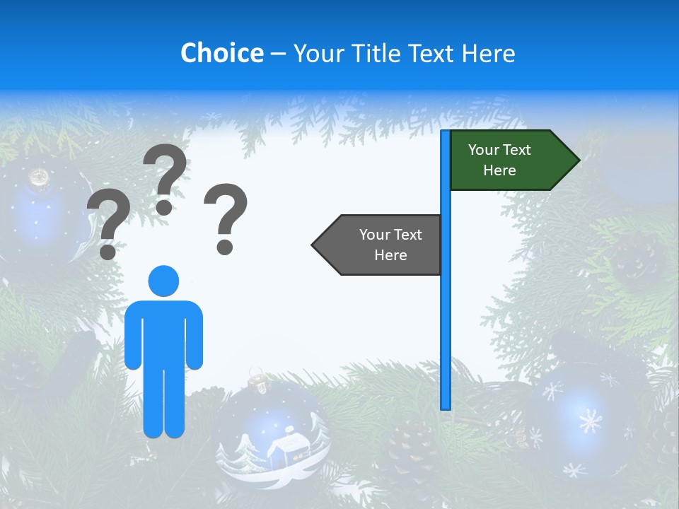 December Framing Gold PowerPoint Template