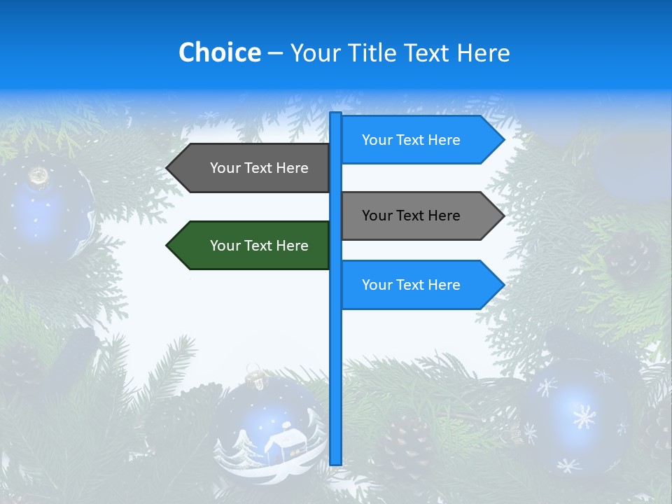 December Framing Gold PowerPoint Template