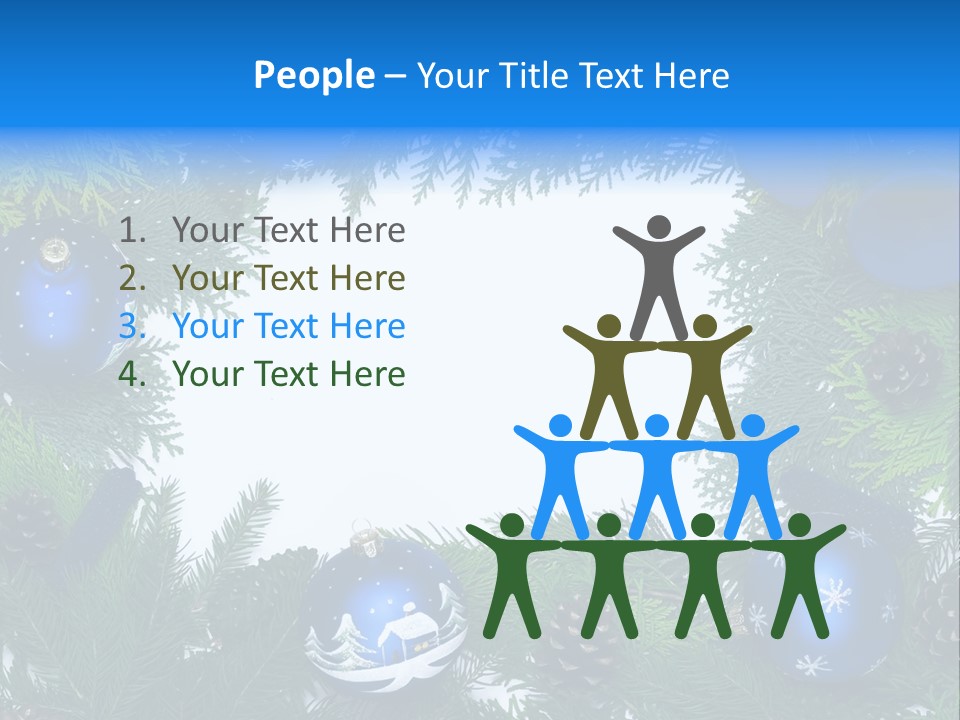 December Framing Gold PowerPoint Template