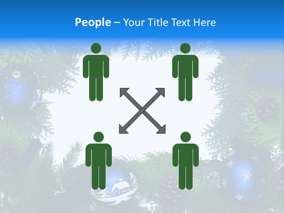 December Framing Gold PowerPoint Template