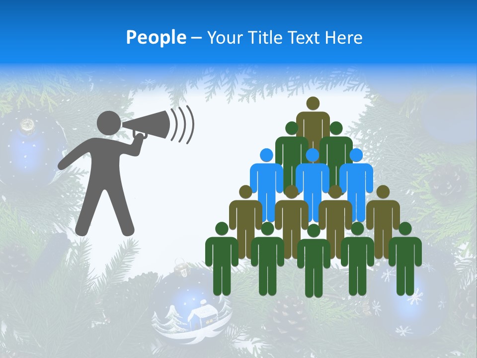 December Framing Gold PowerPoint Template