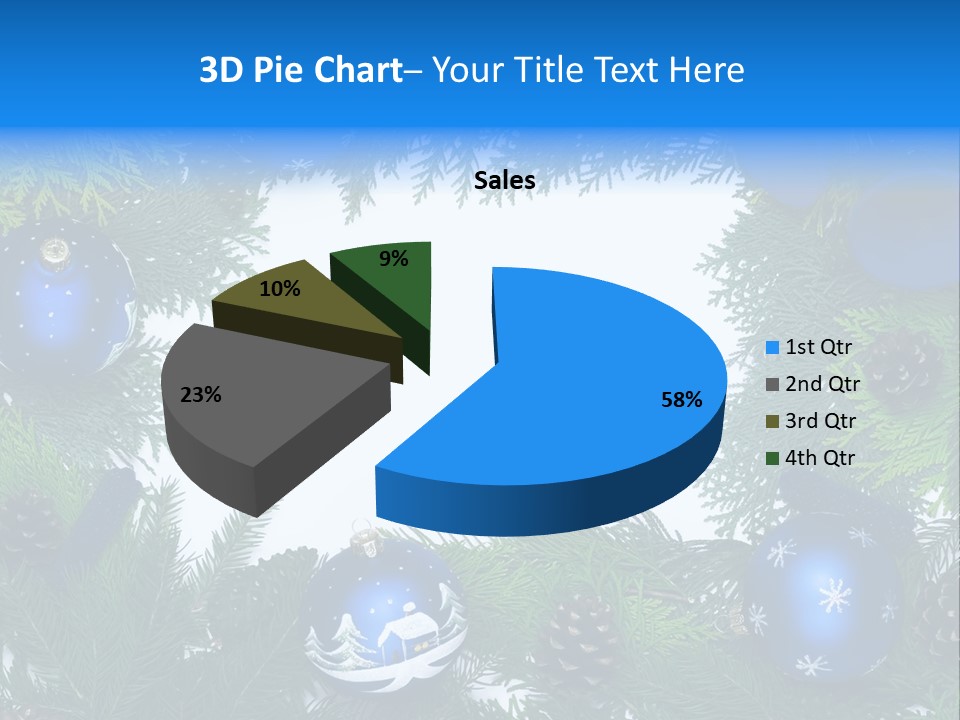 December Framing Gold PowerPoint Template