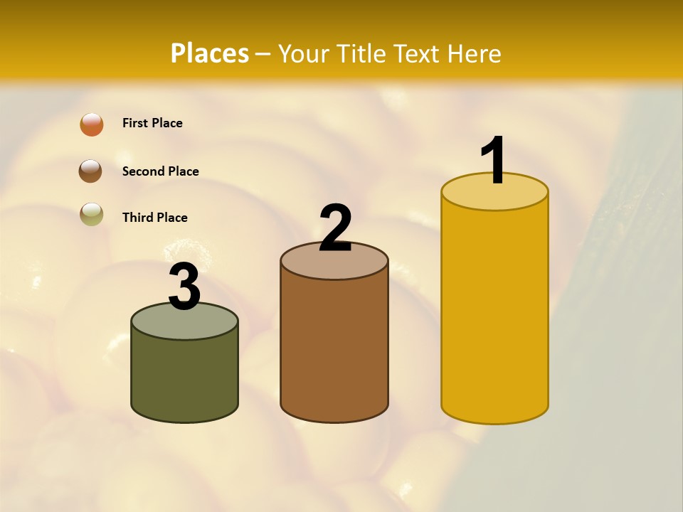 Closeup Vegetable Corn PowerPoint Template