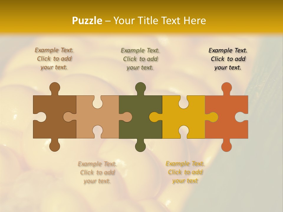 Closeup Vegetable Corn PowerPoint Template