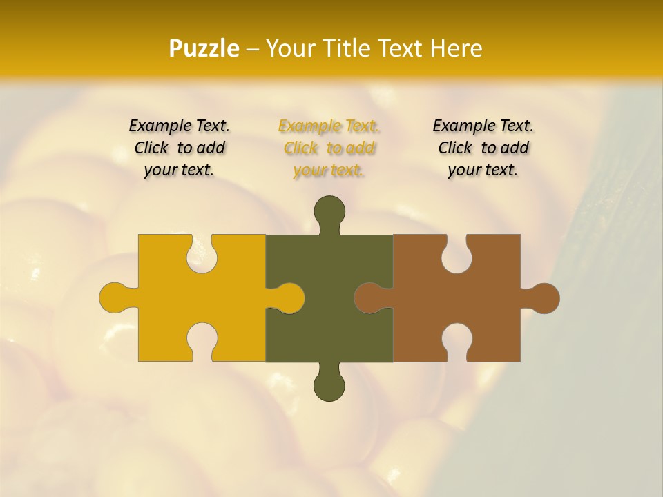 Closeup Vegetable Corn PowerPoint Template