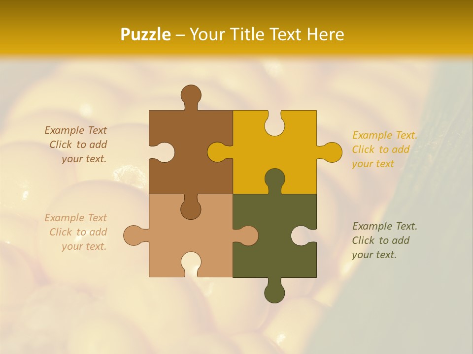 Closeup Vegetable Corn PowerPoint Template