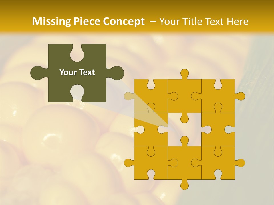 Closeup Vegetable Corn PowerPoint Template