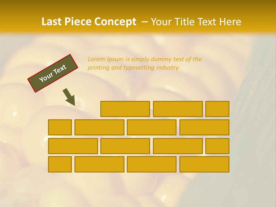 Closeup Vegetable Corn PowerPoint Template