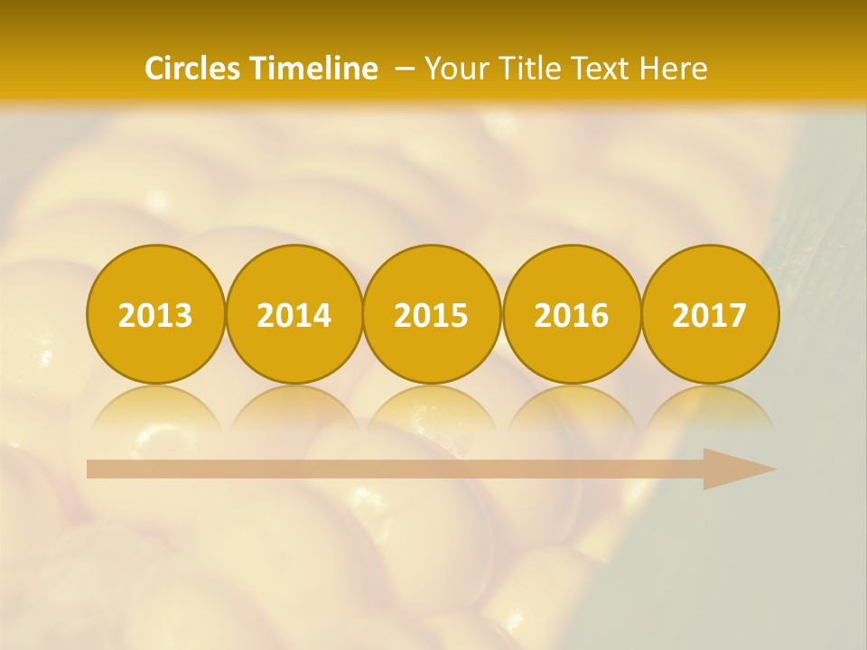 Closeup Vegetable Corn PowerPoint Template