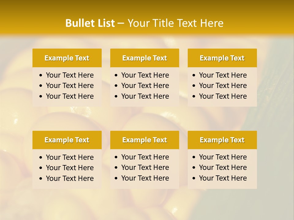 Closeup Vegetable Corn PowerPoint Template