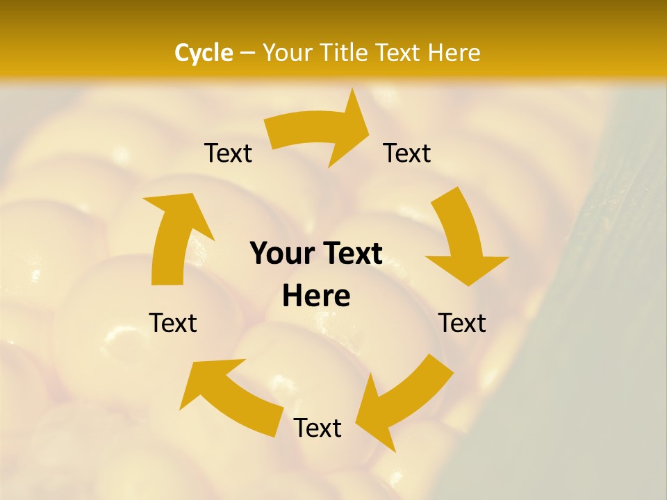 Closeup Vegetable Corn PowerPoint Template