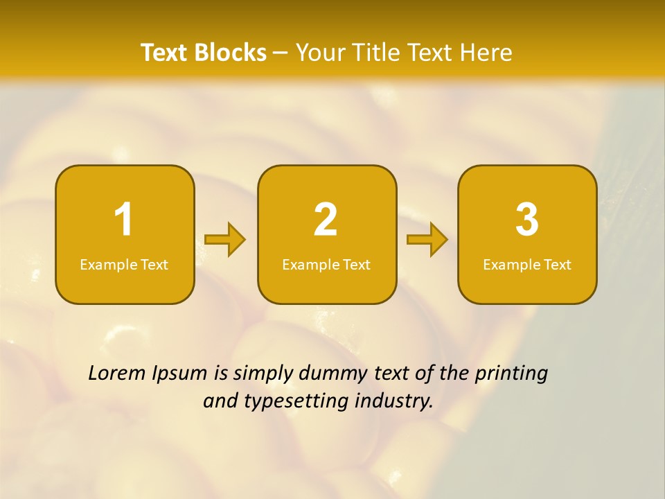 Closeup Vegetable Corn PowerPoint Template