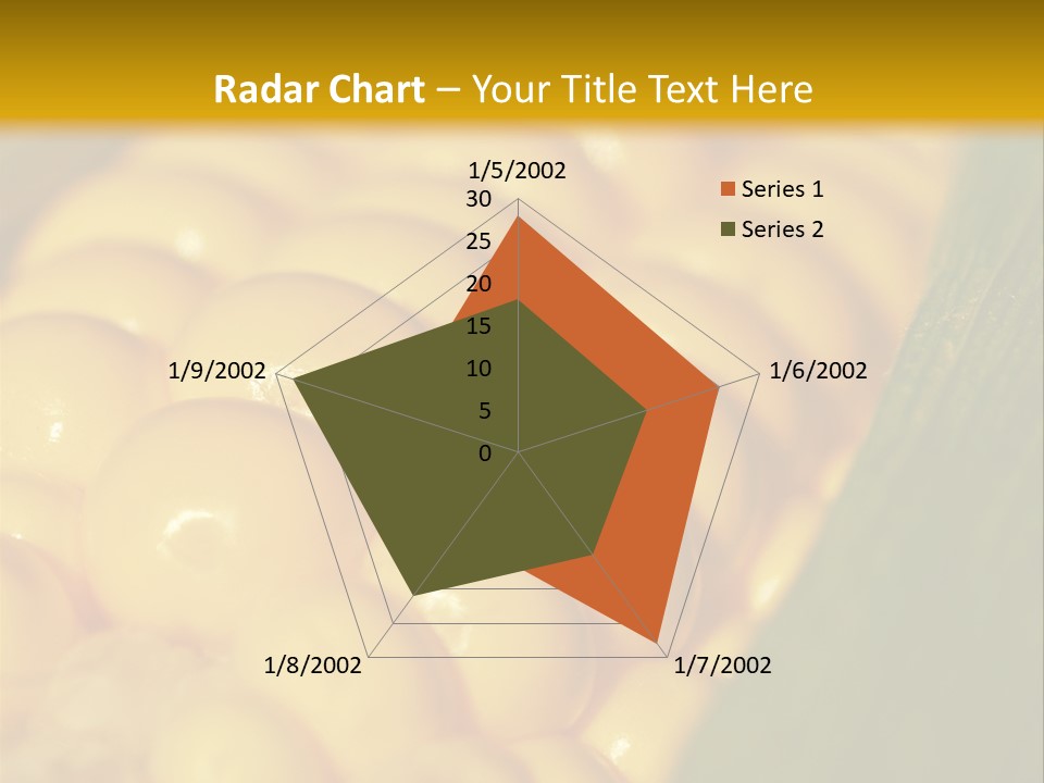 Closeup Vegetable Corn PowerPoint Template