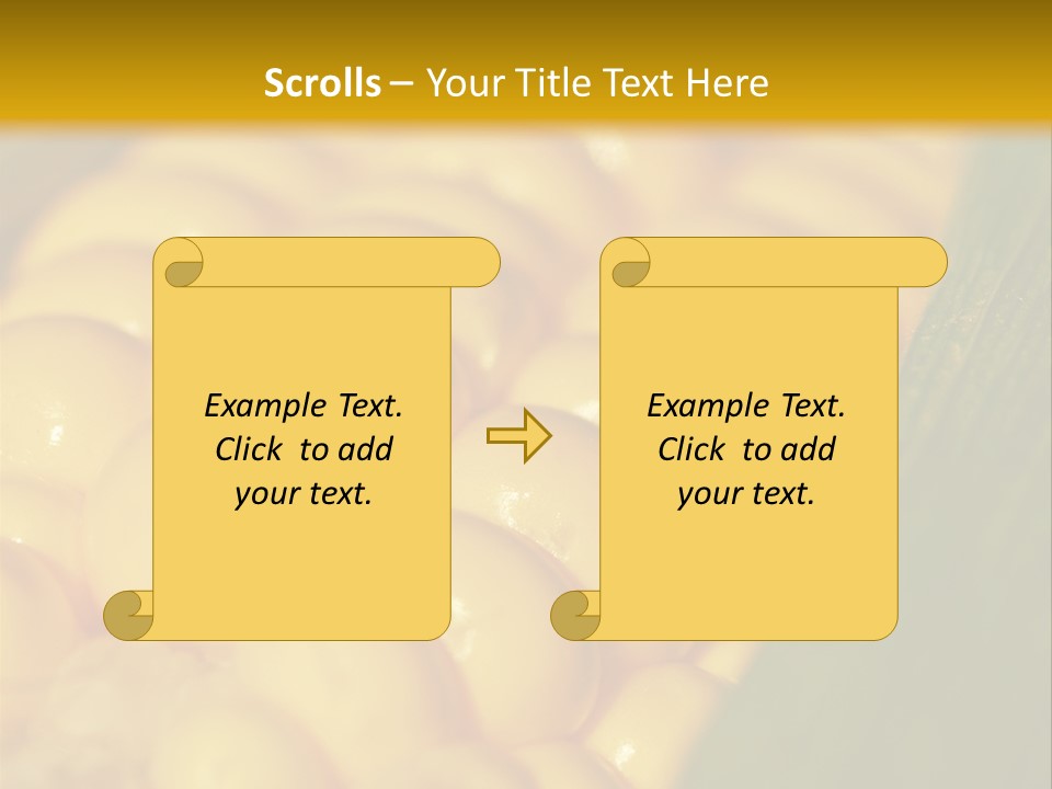 Closeup Vegetable Corn PowerPoint Template