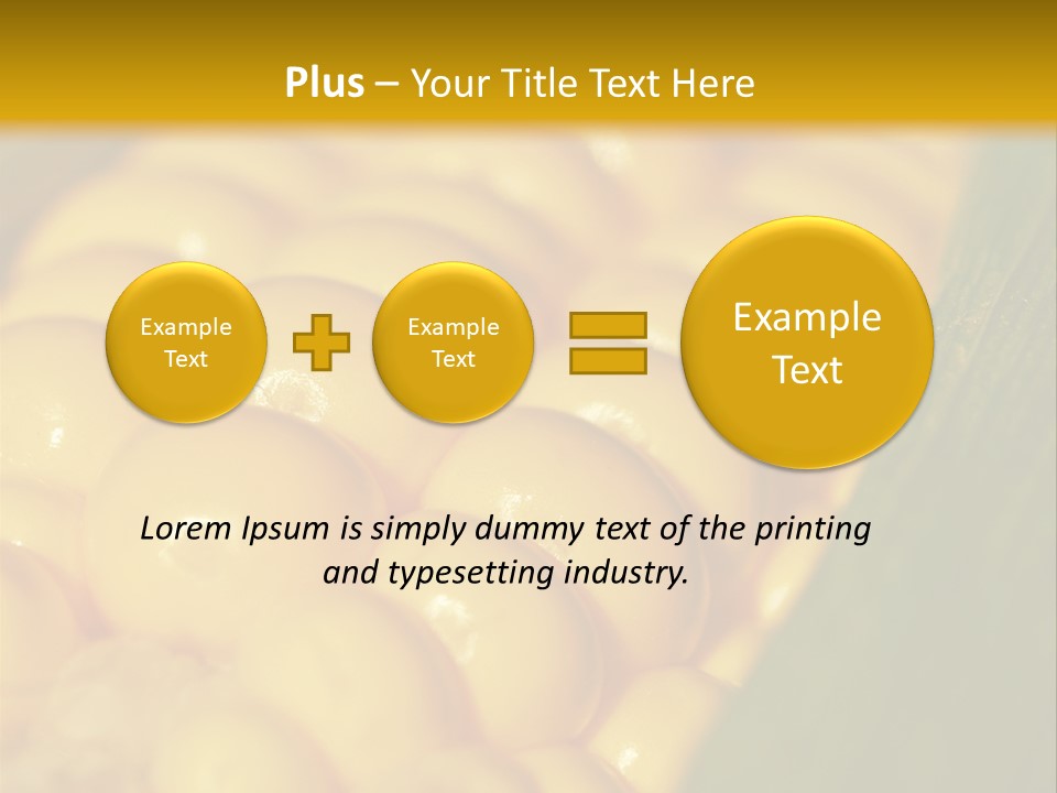 Closeup Vegetable Corn PowerPoint Template